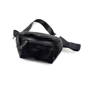 Leather Sling Bag - Black