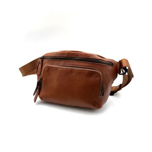Leather Sling Bag - Brown