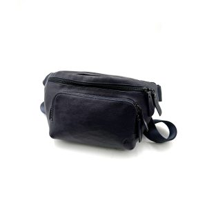Leather Sling Bag - Blue